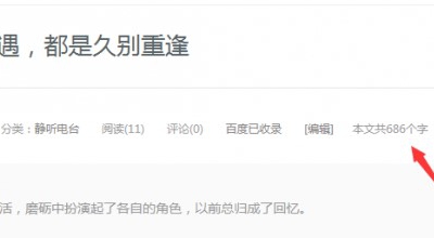 WordPress添加网站文章内容页字数统计代码