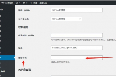 WordPress教程之添加用户自定义字段(user_meta)到用户资料