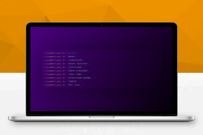 【92源码网】好玩的紫色调单页跑路了HTML页面源码自动输入指令提示